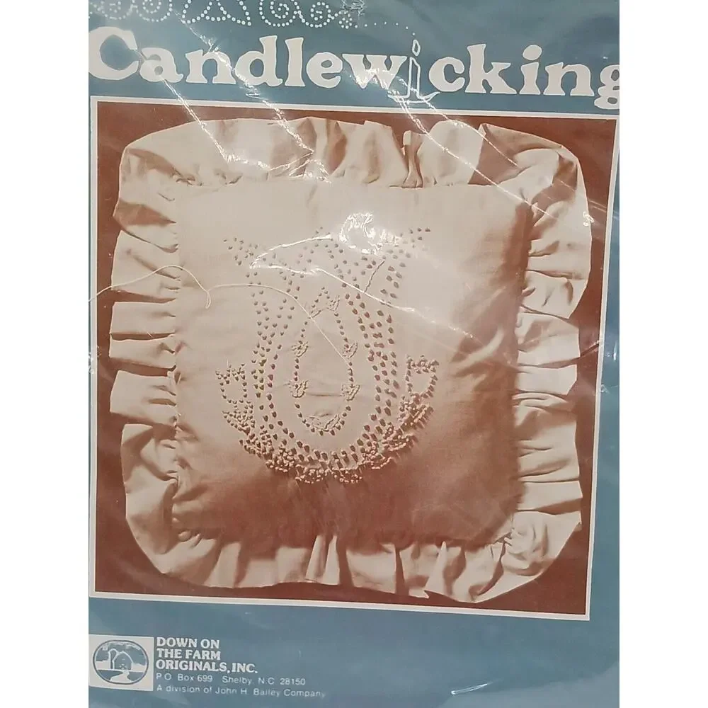 Vintage Candlewicking Tulip Design No 2280 Kit Down On The Farm Originals 1982 - Picture 2 of 10